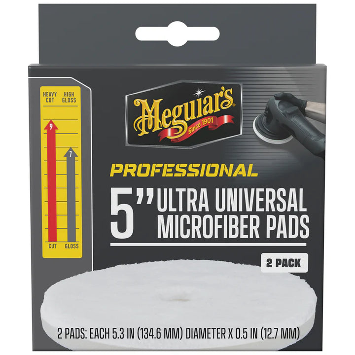 Meguiar's Professional Ultra Universal Microfiber Pads, M5MFP2 - 5" (2 pack)