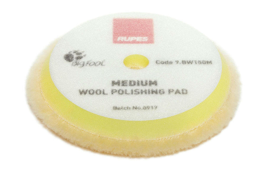 Rupes Medium Yellow Wool Polishing Pad (suited for 5 inch machines) - Ultra Fine Car Care